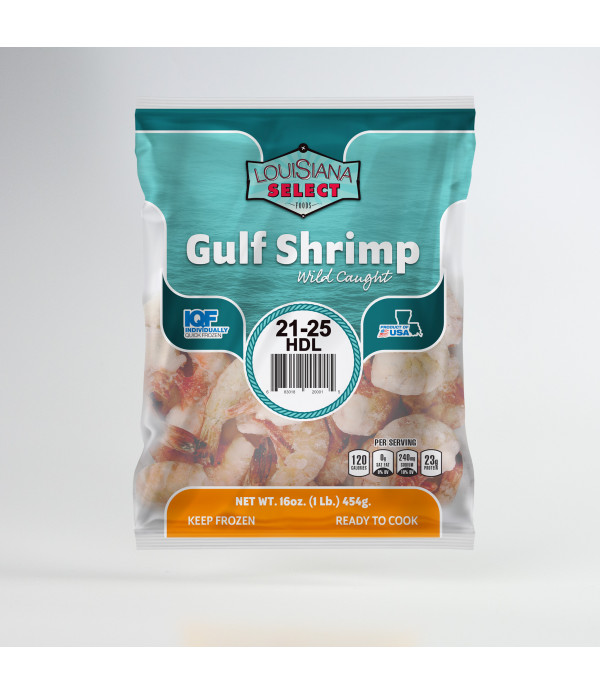 Louisiana Select 1lb BAG 21-25 Headless Shrimp